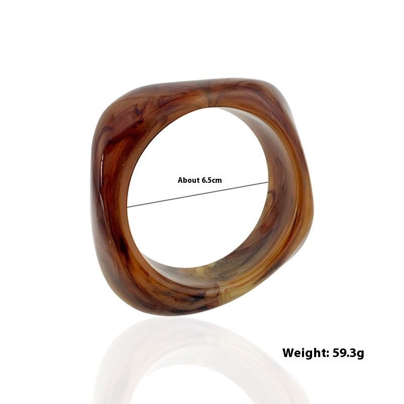 Stylish Exaggerated Acrylic Bracelet in Irregular Translucent Design – European and American Fashion Statement - Image 7