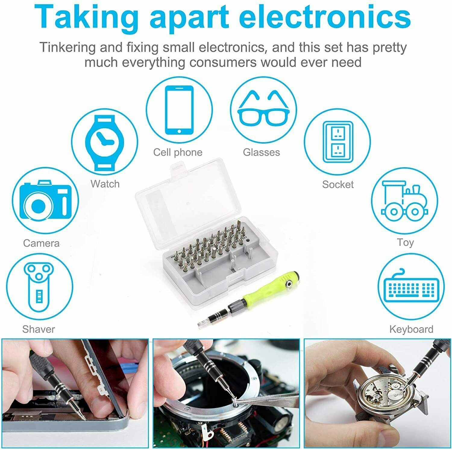 32 IN 1 Professional Magnetic Screwdriver Set - Torx Driver Repair Tool Kit - Image 10