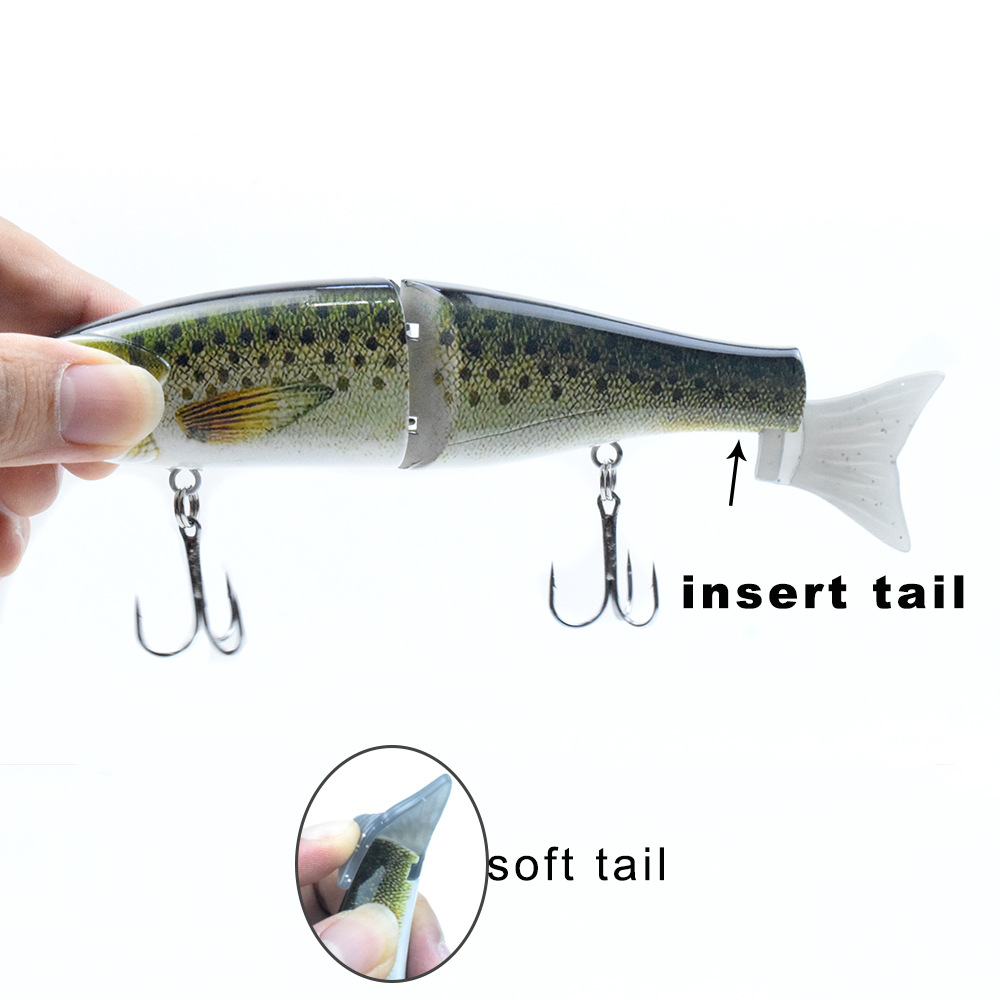 S-Style Soft Tail Two-Section Lure for Effective Swimming Action - Image 4