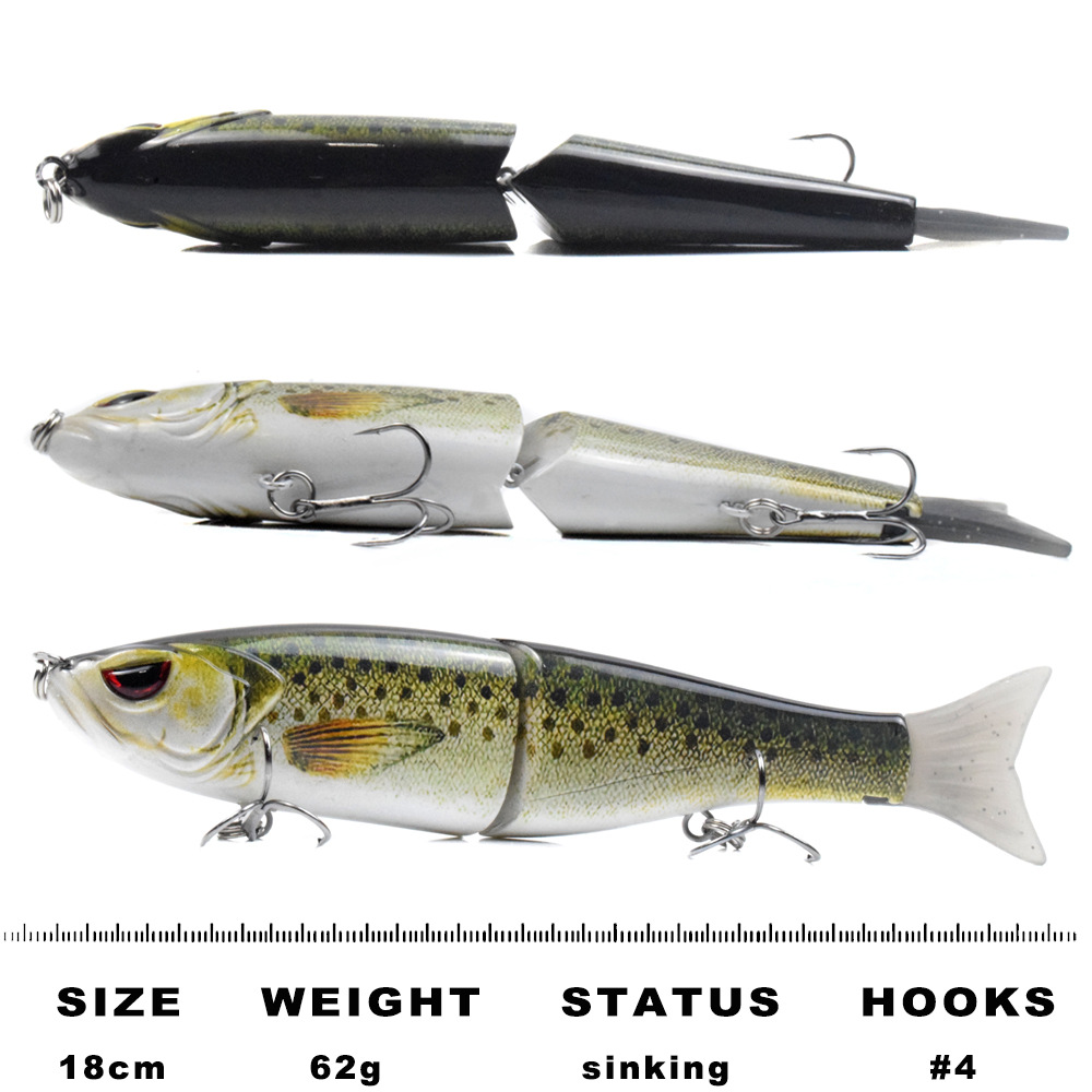 S-Style Soft Tail Two-Section Lure for Effective Swimming Action - Image 5