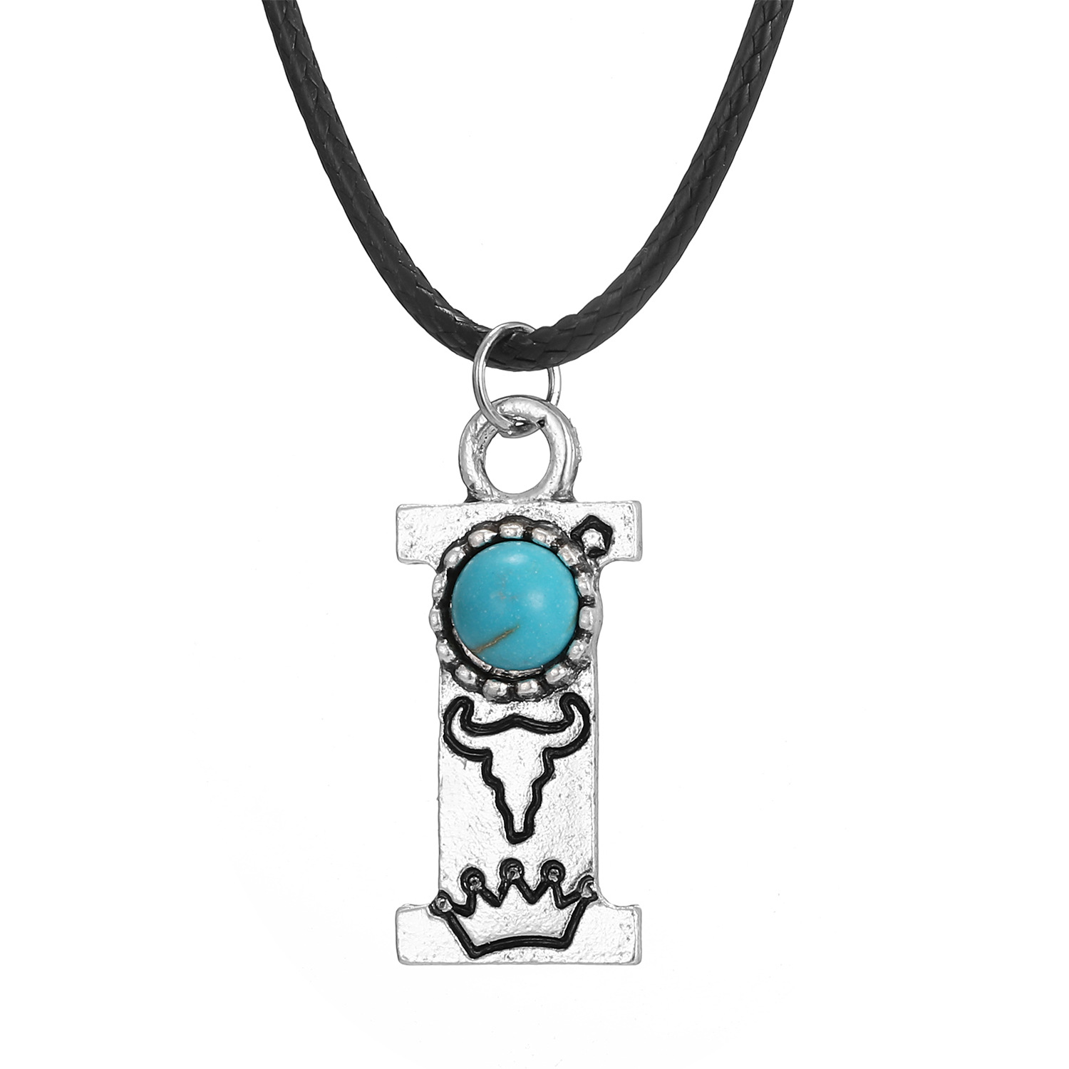 Vintage Turquoise Totem Letter Necklace - Unique & Stylish Accessory - Image 4