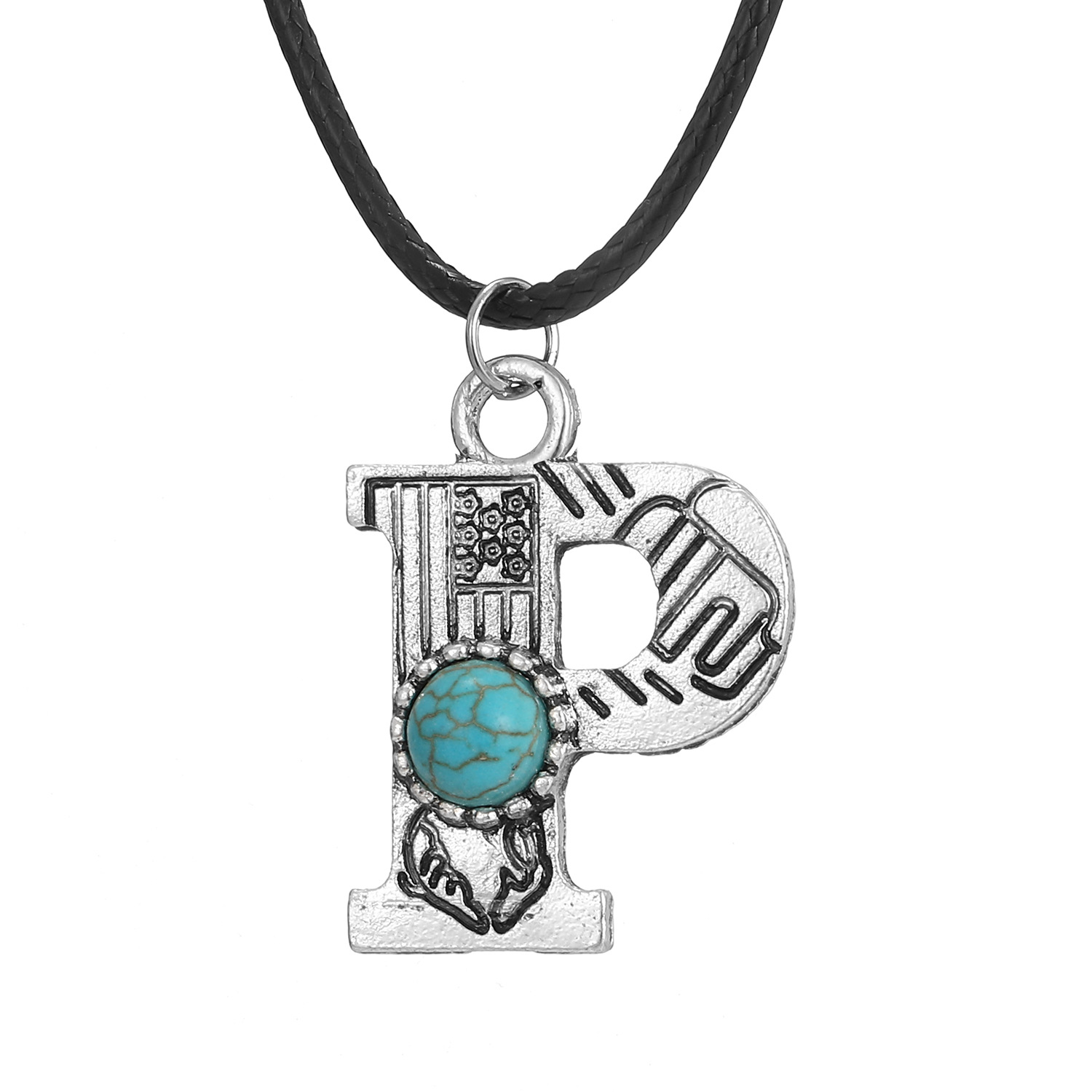 Vintage Turquoise Totem Letter Necklace - Unique & Stylish Accessory - Image 10