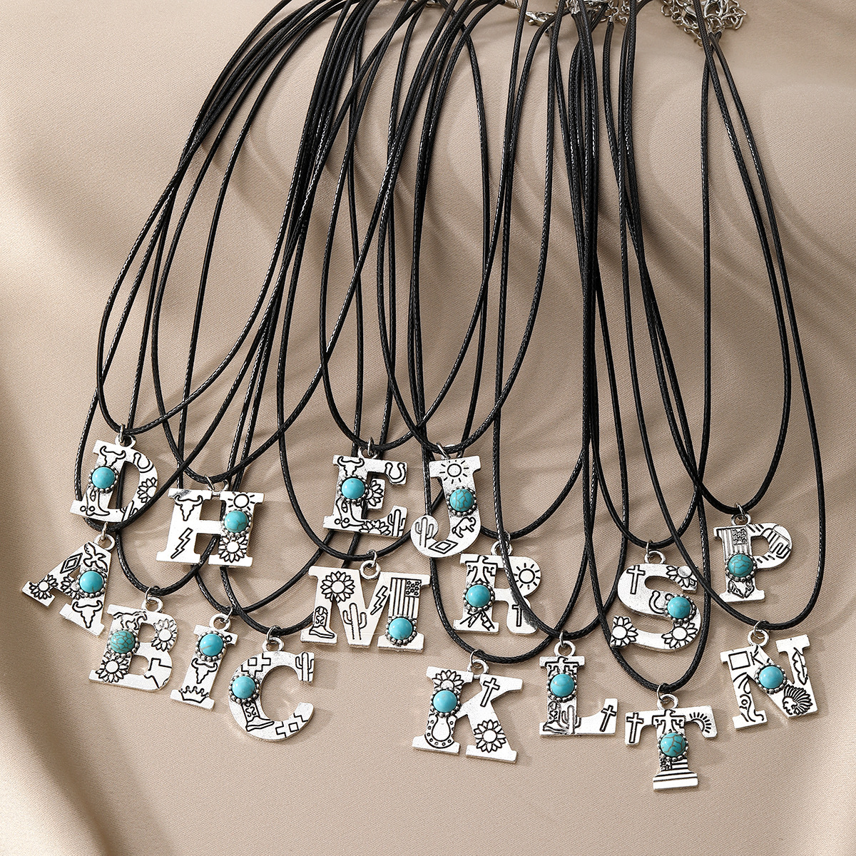 Vintage Turquoise Totem Letter Necklace - Unique & Stylish Accessory - Image 11