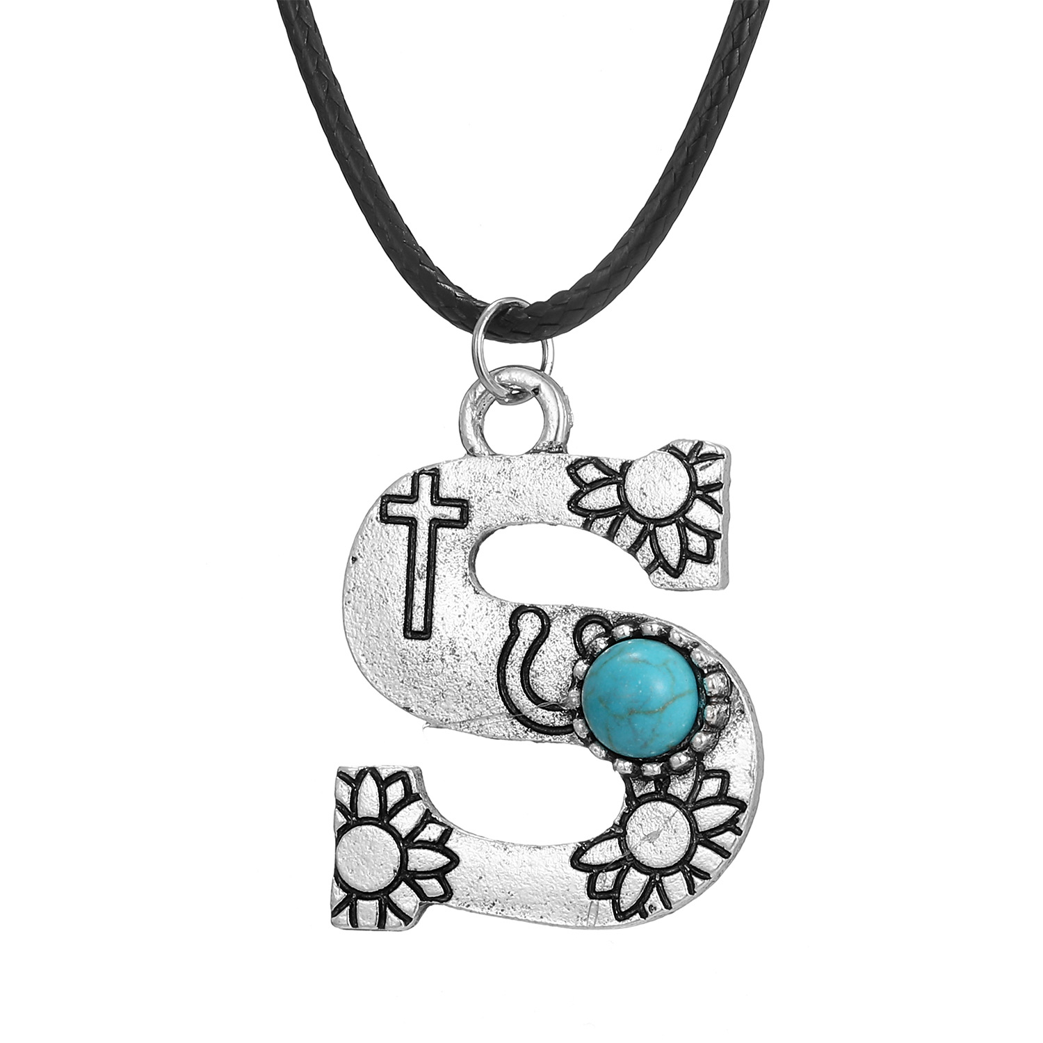 Vintage Turquoise Totem Letter Necklace - Unique & Stylish Accessory - Image 13