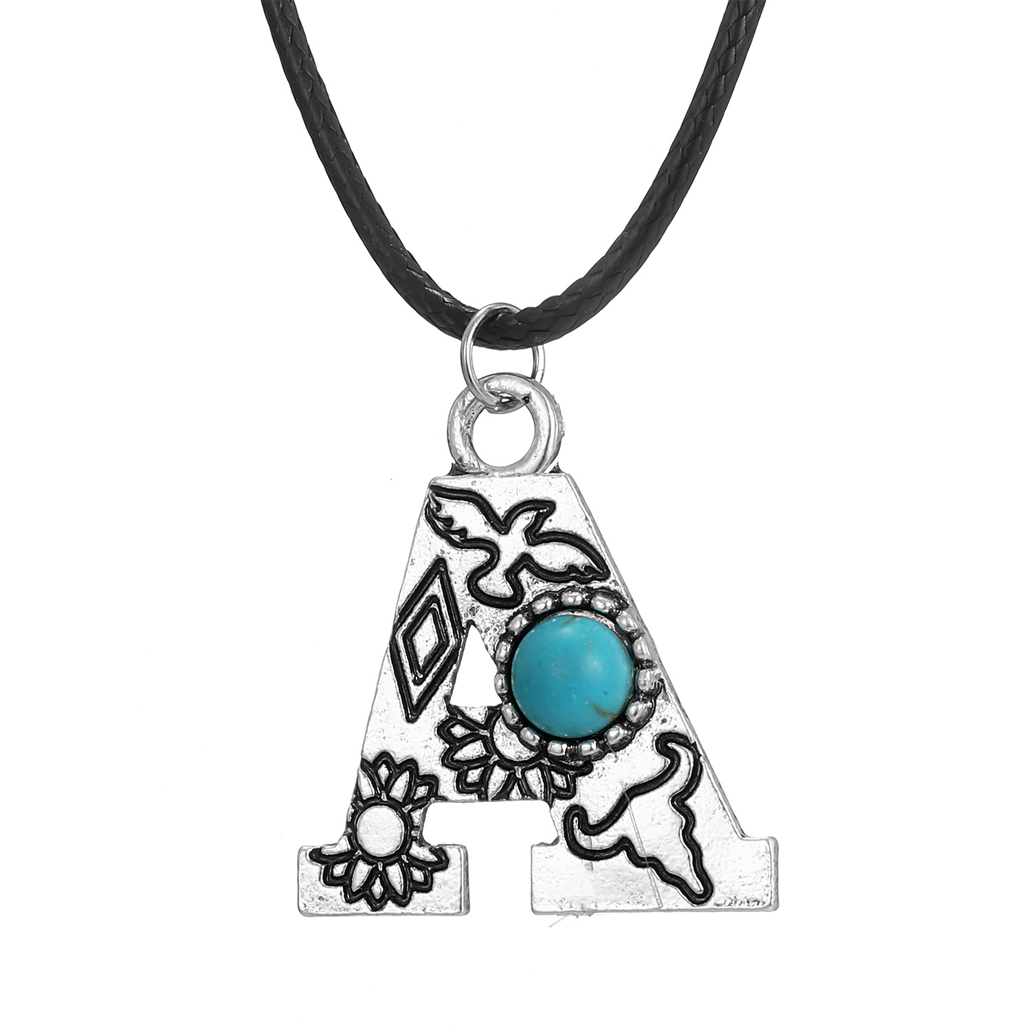 Vintage Turquoise Totem Letter Necklace - Unique & Stylish Accessory - Image 19