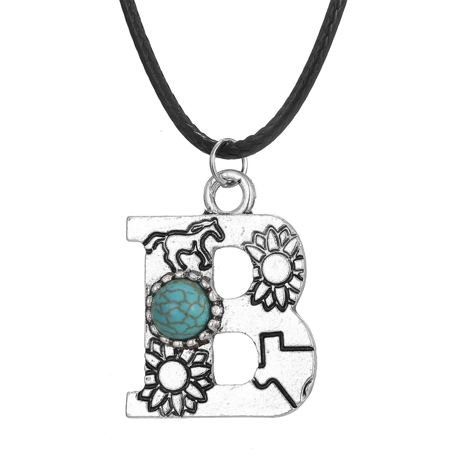 Vintage Turquoise Totem Letter Necklace - Unique & Stylish Accessory - Image 20