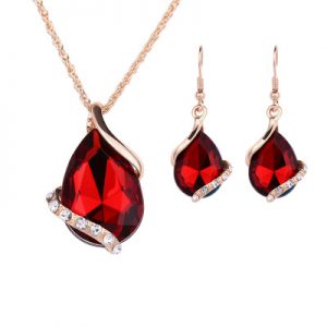 Elegant Water Drop Necklace and Earring Set - Perfect Jewelry Gift