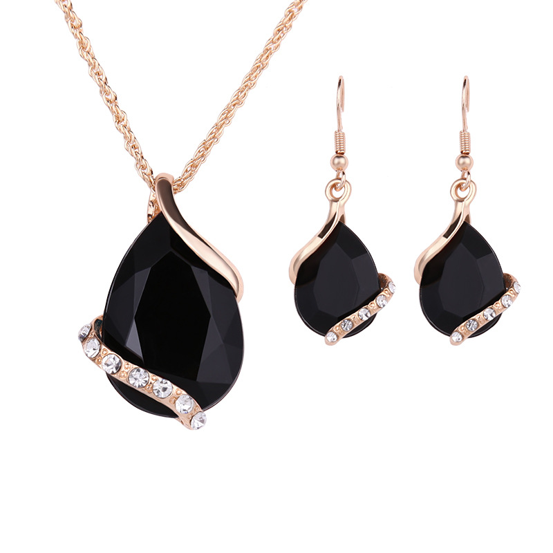Elegant Water Drop Necklace and Earring Set - Perfect Jewelry Gift - Image 2