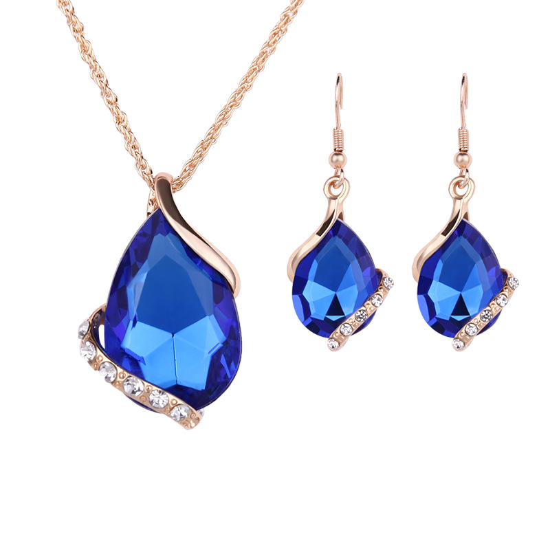 Elegant Water Drop Necklace and Earring Set - Perfect Jewelry Gift - Image 3