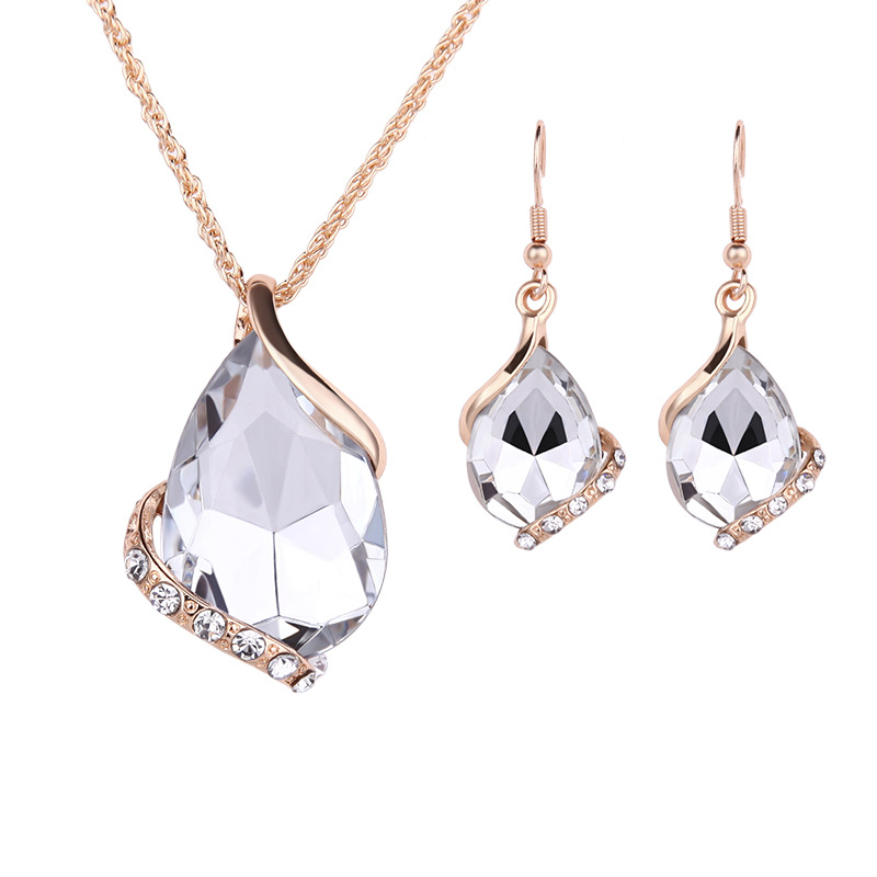 Elegant Water Drop Necklace and Earring Set - Perfect Jewelry Gift - Image 5