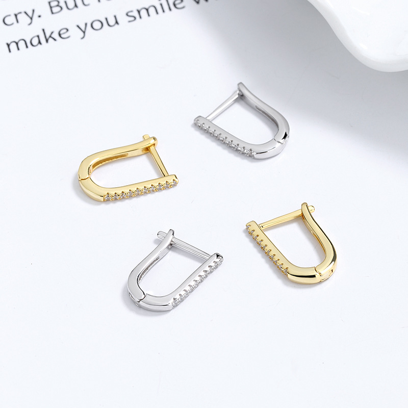 925 Sterling Silver Geometric U-Shaped Earrings for Women – Stylish Design - Image 5