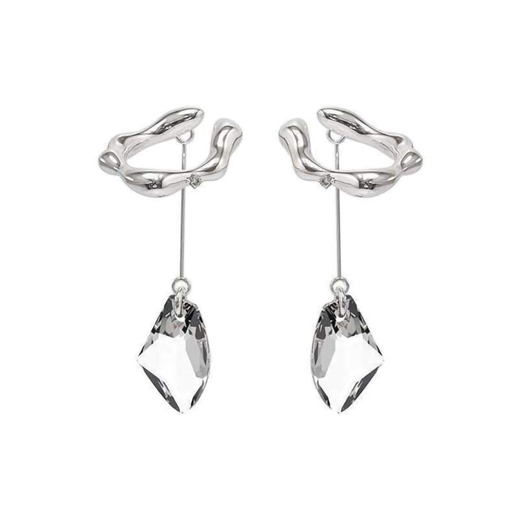 Vintage Crystal Tassel Clip-On Earrings – No Piercing Required - Image 2