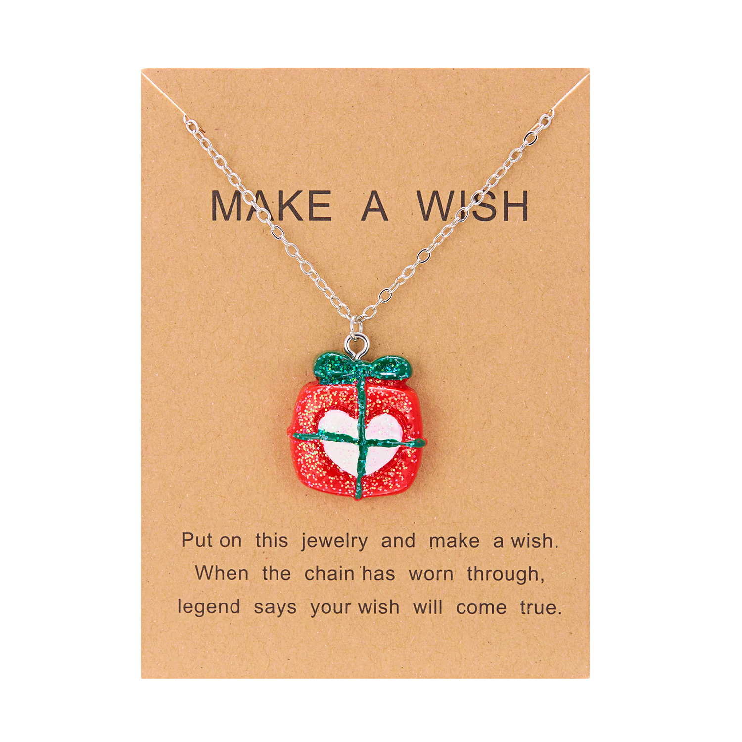 Adorable Cartoon Resin Necklace Featuring Christmas Snowman & Santa Claus Pendant - Clavicle Chain Jewelry for Women - Image 2