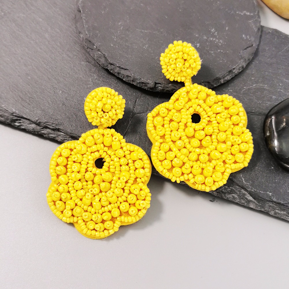 Artisan Women's Bead Flower Earrings – Handcrafted Elegance for Every Occasion - Image 5