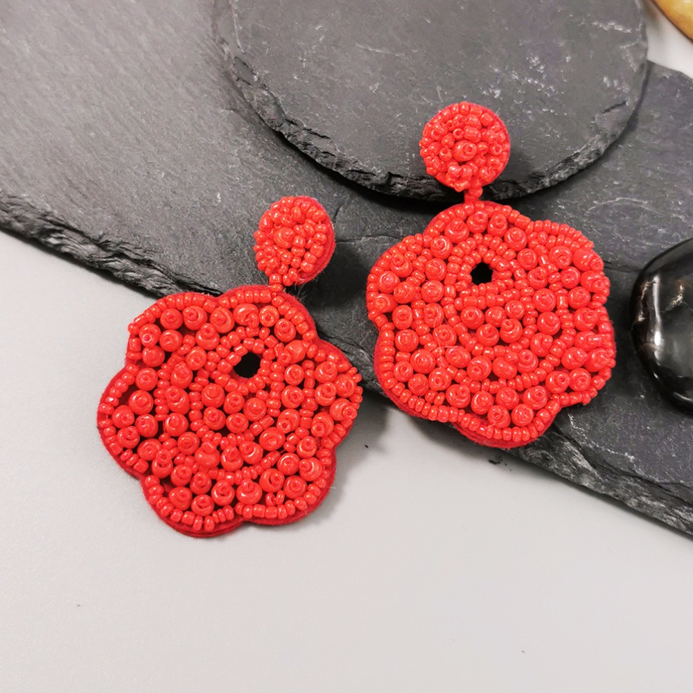 Artisan Women's Bead Flower Earrings – Handcrafted Elegance for Every Occasion - Image 6