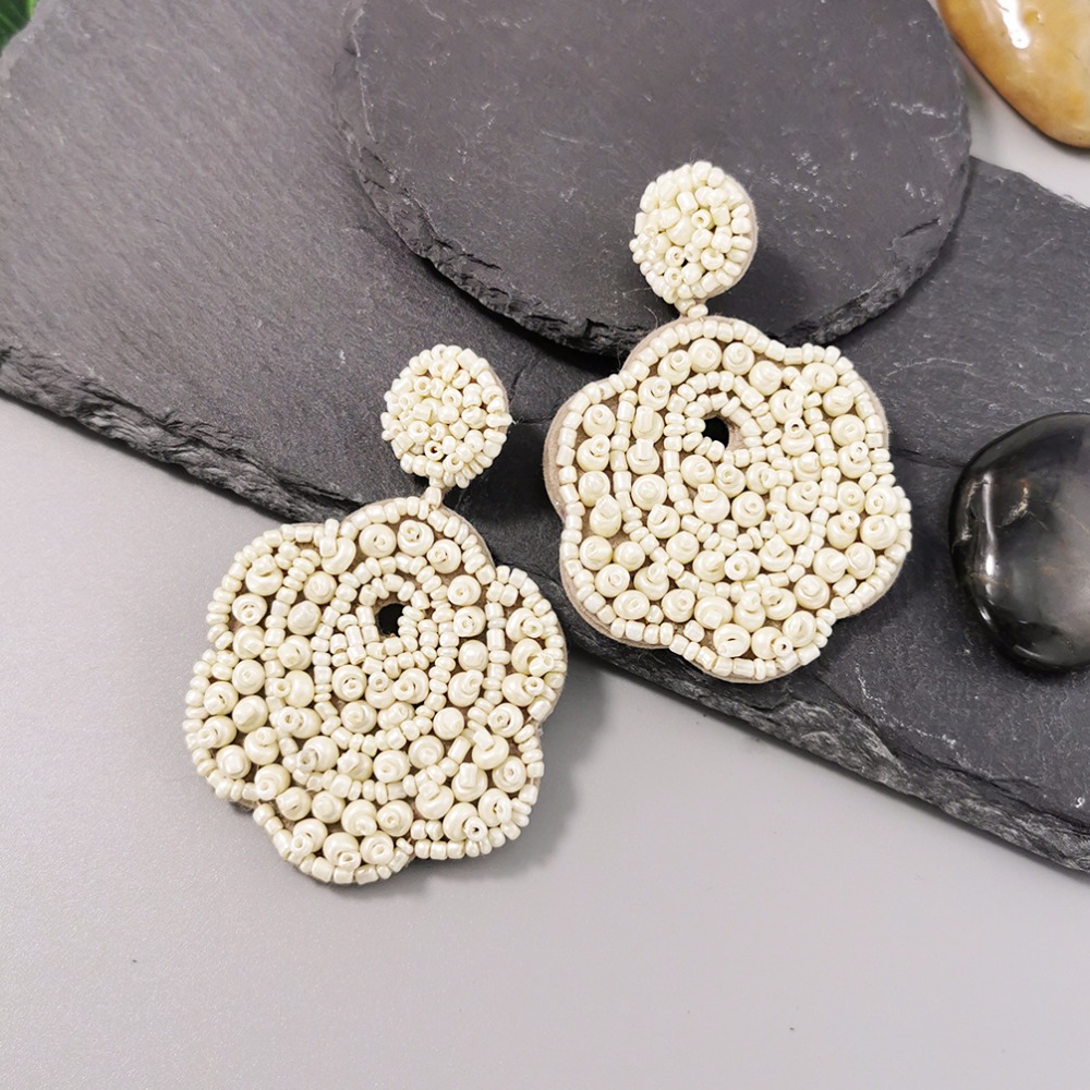 Artisan Women's Bead Flower Earrings – Handcrafted Elegance for Every Occasion - Image 9