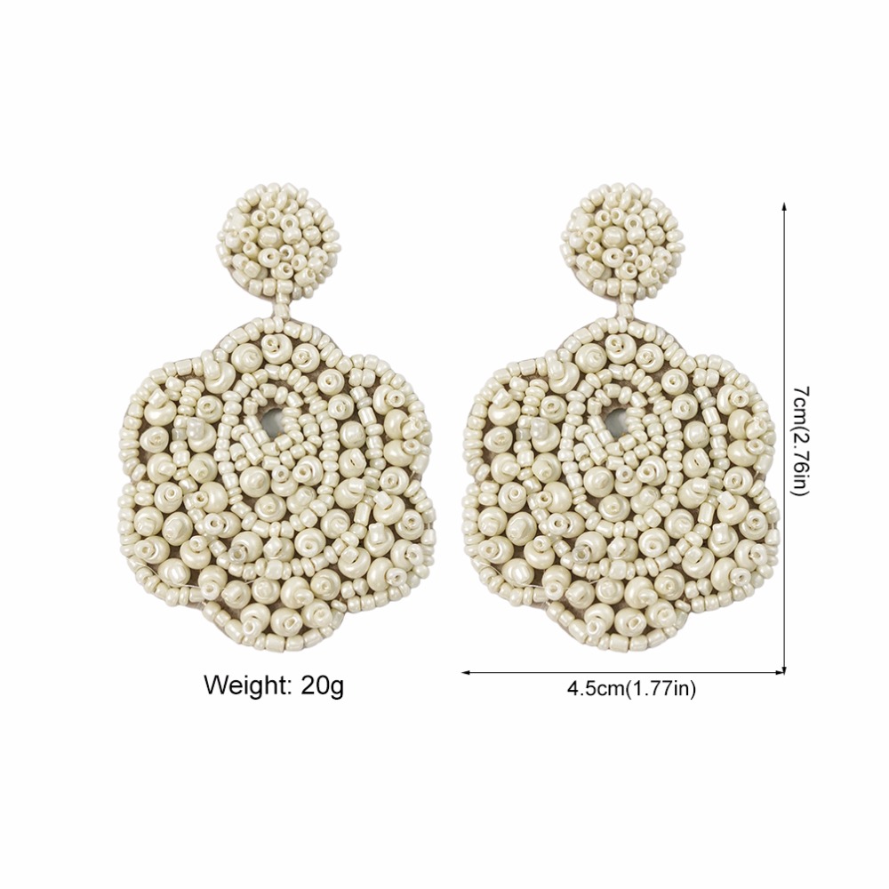 Artisan Women's Bead Flower Earrings – Handcrafted Elegance for Every Occasion - Image 13
