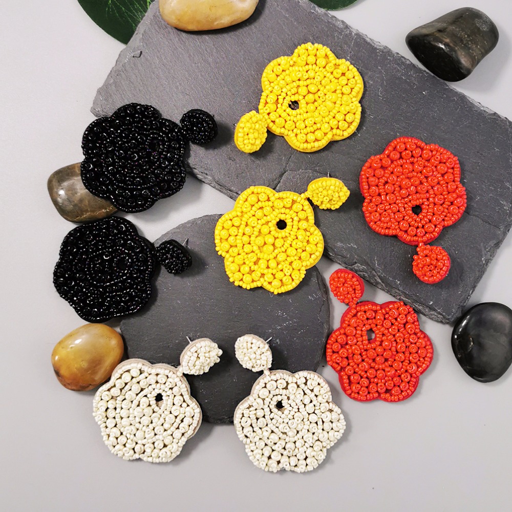 Artisan Women's Bead Flower Earrings – Handcrafted Elegance for Every Occasion - Image 14