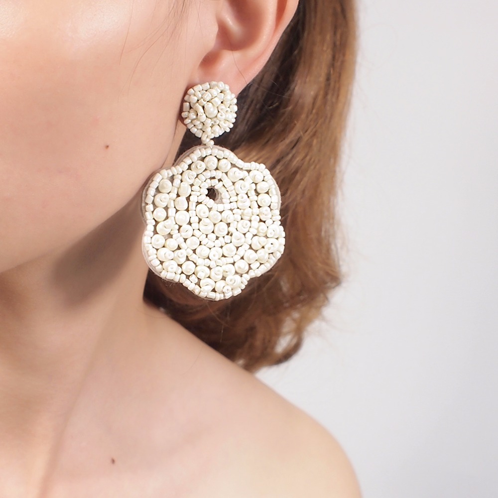 Artisan Women's Bead Flower Earrings – Handcrafted Elegance for Every Occasion - Image 16