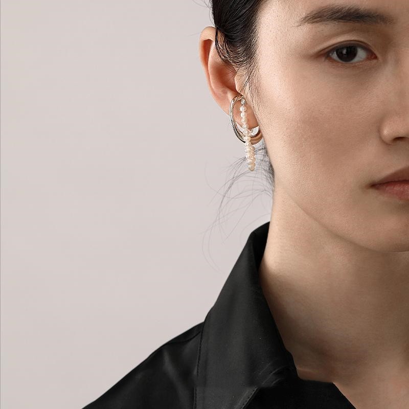 Stylish Pearl Ear Clips for Women - Non-Pierced Earrings for Elegance - Image 2