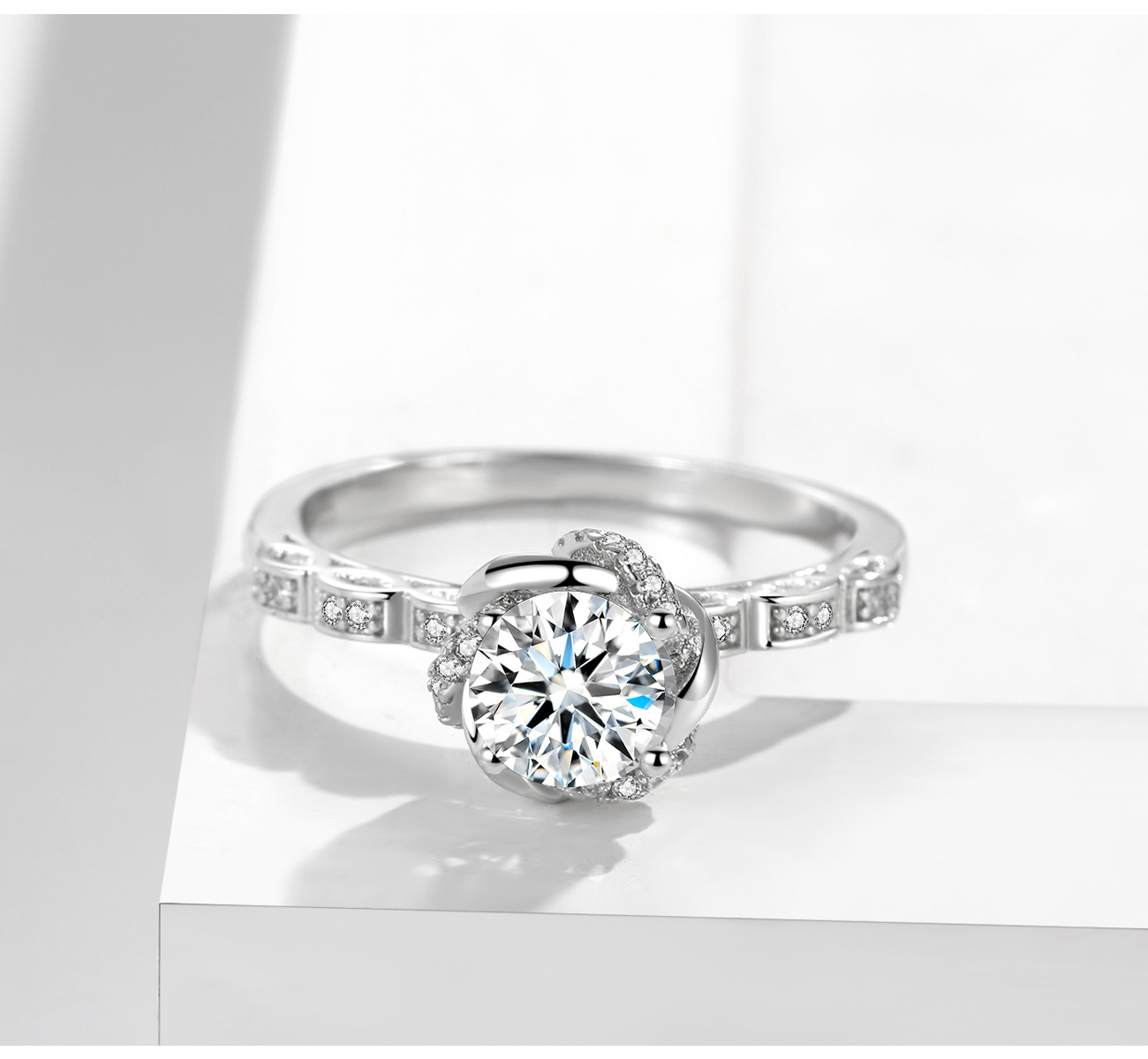 1 Carat Bud Rhinestone Ring for Women – Sparkling Elegance for Every Occasion - Image 3