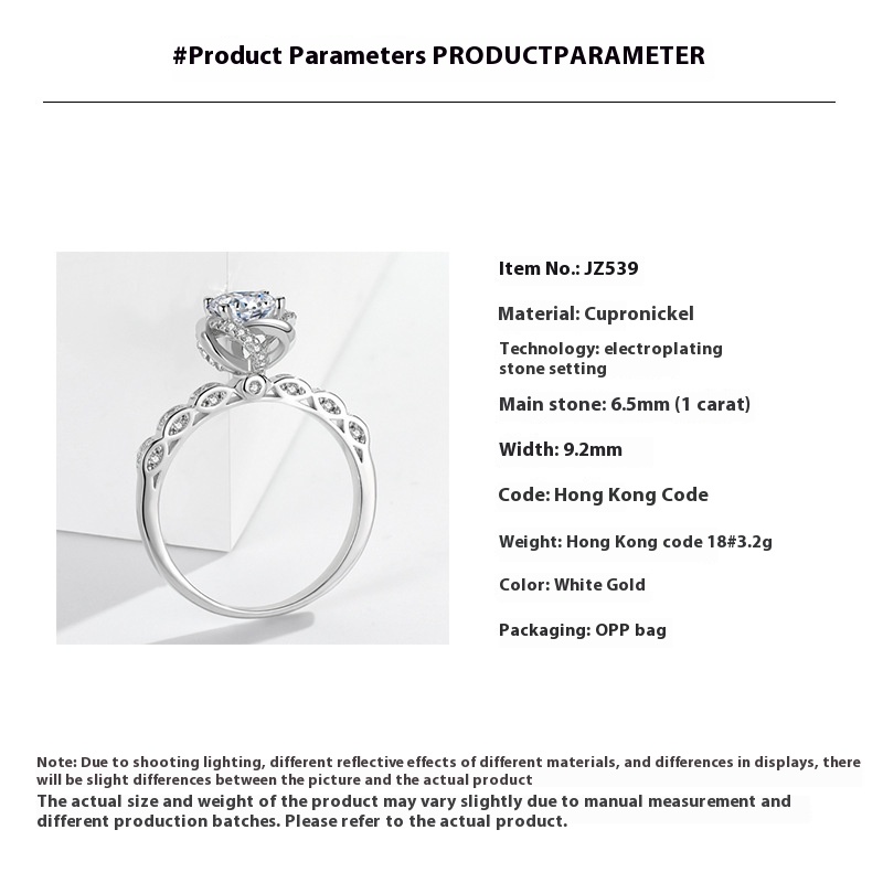 1 Carat Bud Rhinestone Ring for Women – Sparkling Elegance for Every Occasion - Image 9