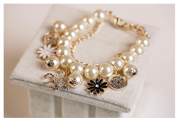 Stunning Pearl Flower Bracelet - Elegant Jewelry for Every Occasion - Image 3
