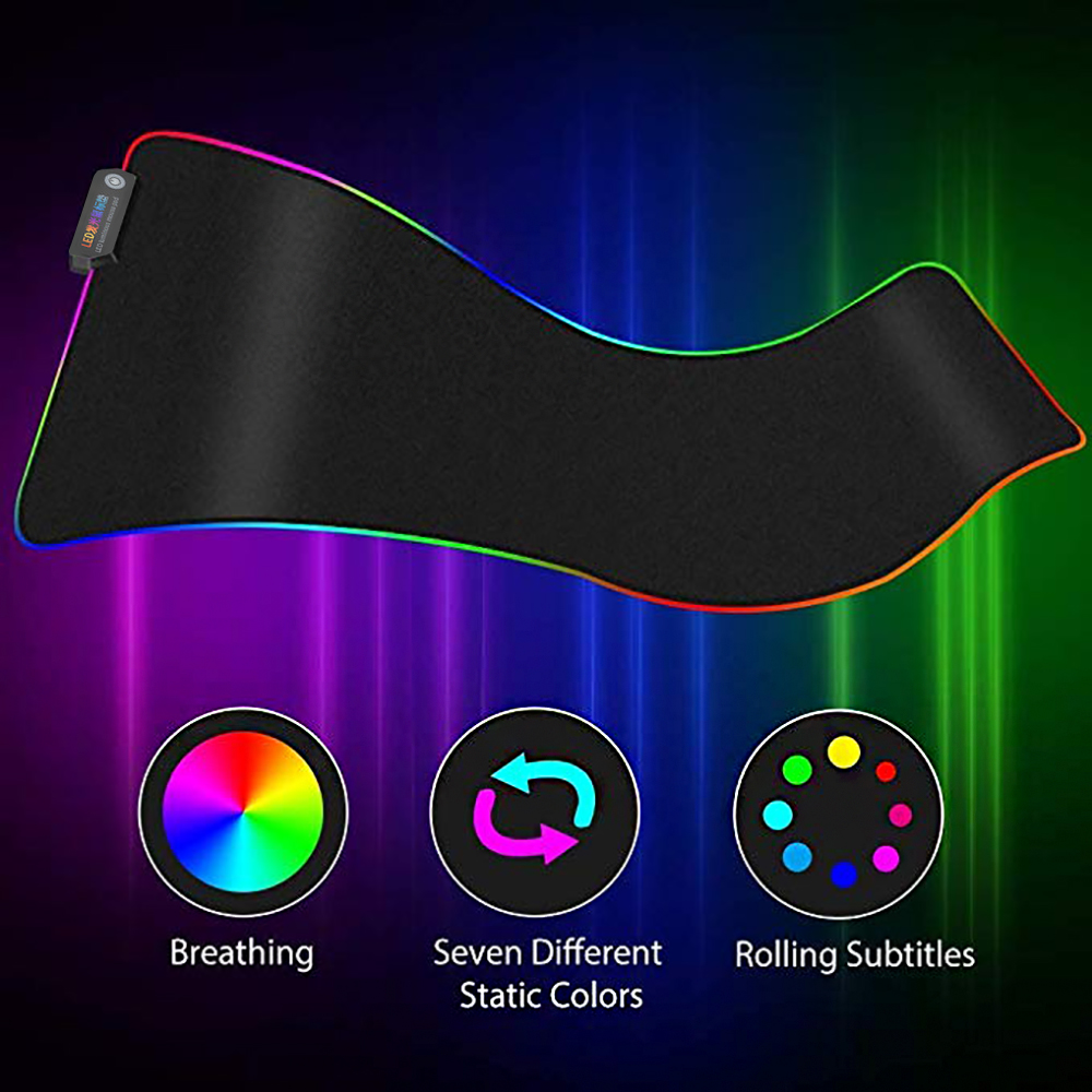 Extra Large Shiny LED Mouse Pad - Illuminate Your Gaming Experience - Image 9