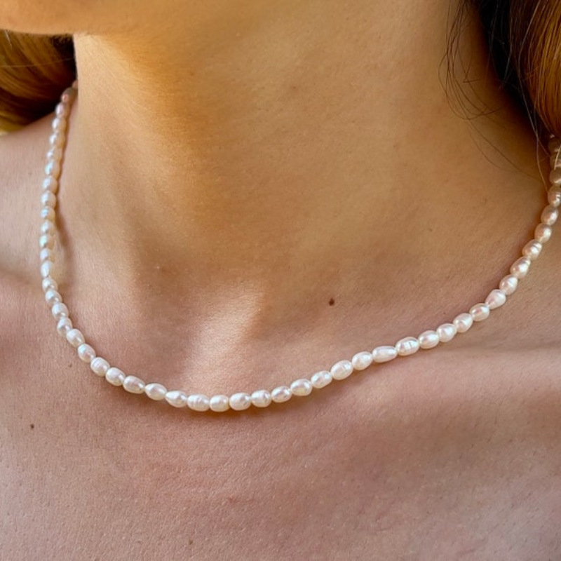 Elegant Natural Freshwater Pearl Necklace for Women - Light Luxury Clavicle Chain in Sweet Cool Style - Image 4