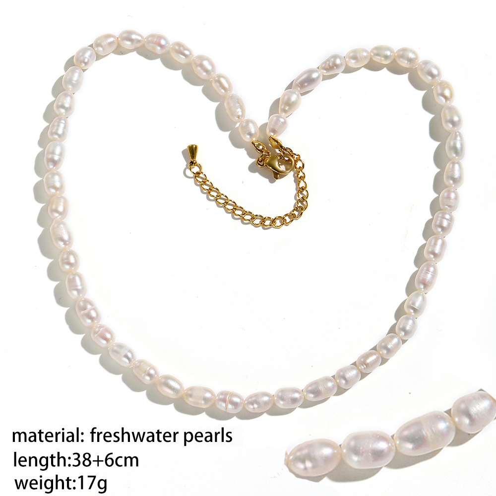 Elegant Natural Freshwater Pearl Necklace for Women - Light Luxury Clavicle Chain in Sweet Cool Style - Image 5