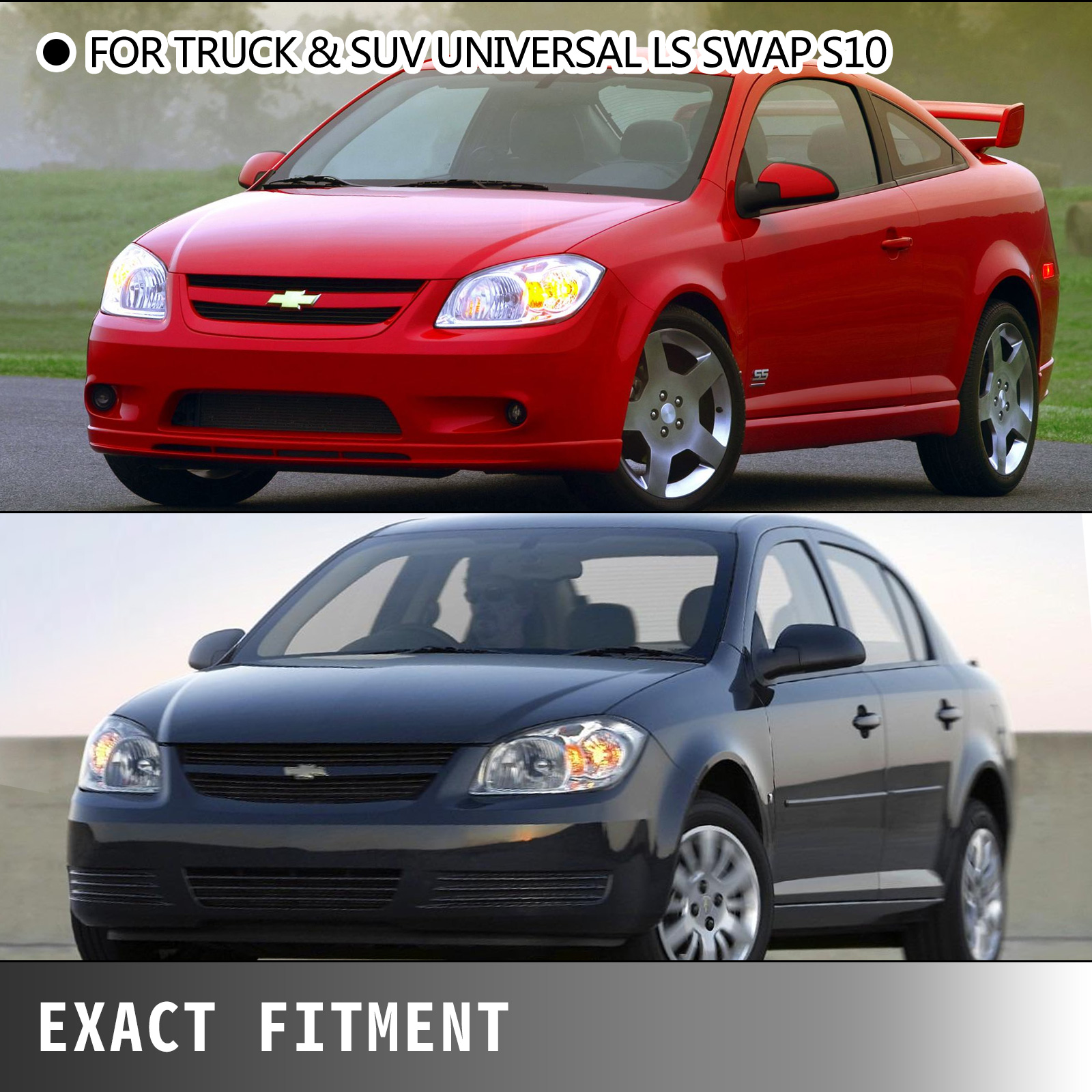 VEVOR 1 3/4" Stainless Steel Exhaust Turbo Header Set - Shorty LS Swap Exhaust Manifold for Chevy LS1, LS2, LS3, LS6, LS10 SUV/Truck Car - Image 2