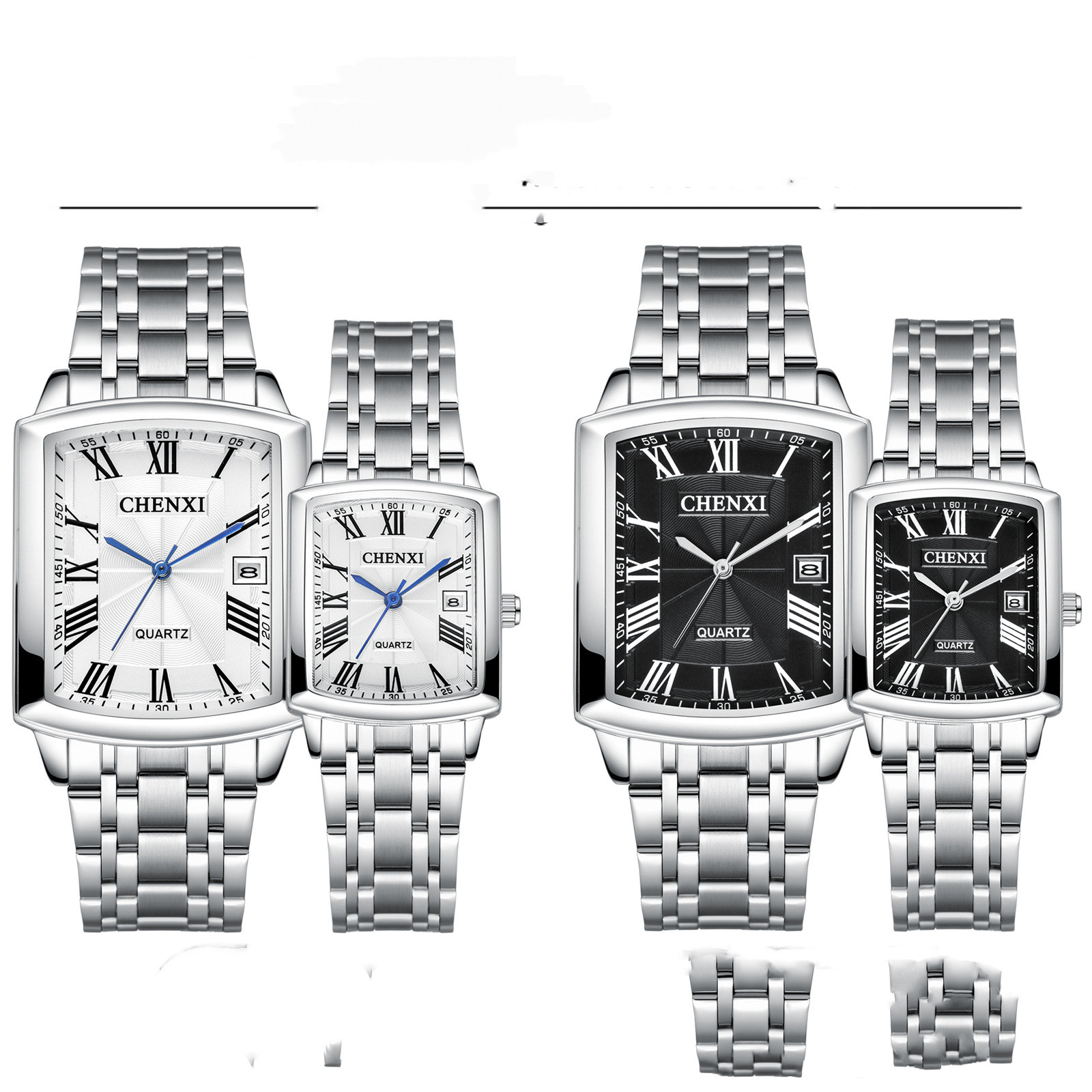 Stylish Couple Quartz Watch with Casual Calendar Feature - Image 2