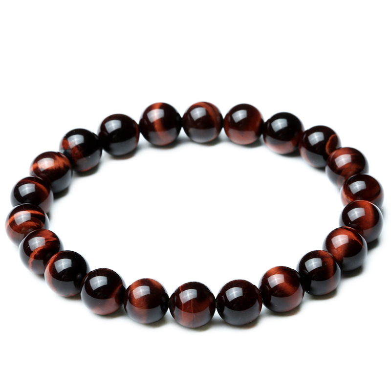 Vintage Style 8mm Red Tiger Eye Bracelet for Anti-Fatigue Relief - Image 2