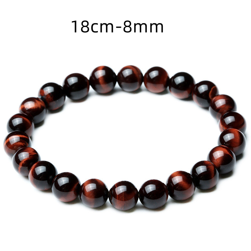 Vintage Style 8mm Red Tiger Eye Bracelet for Anti-Fatigue Relief - Image 4