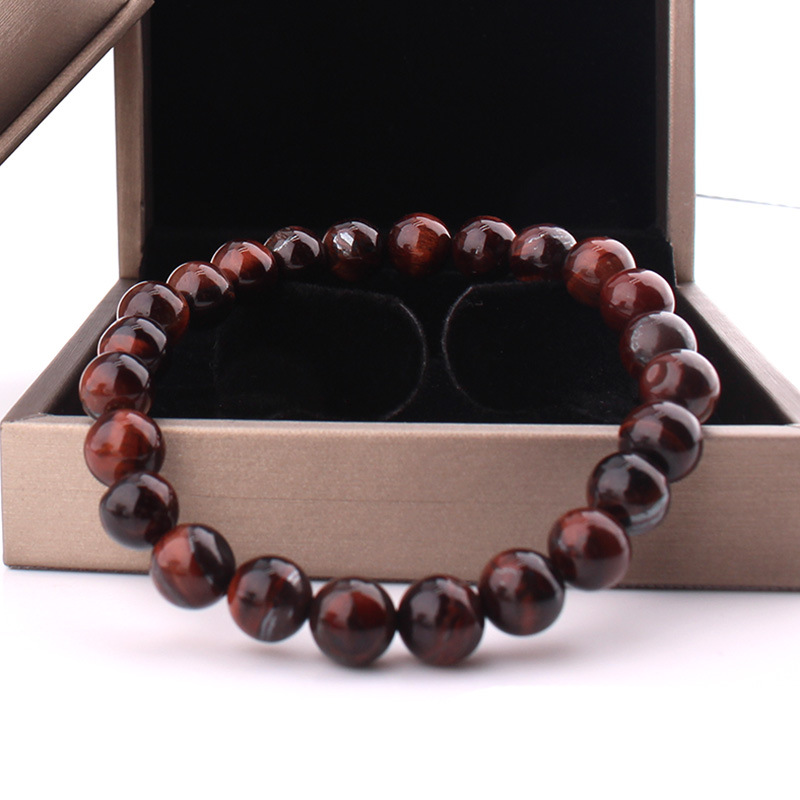 Vintage Style 8mm Red Tiger Eye Bracelet for Anti-Fatigue Relief - Image 6