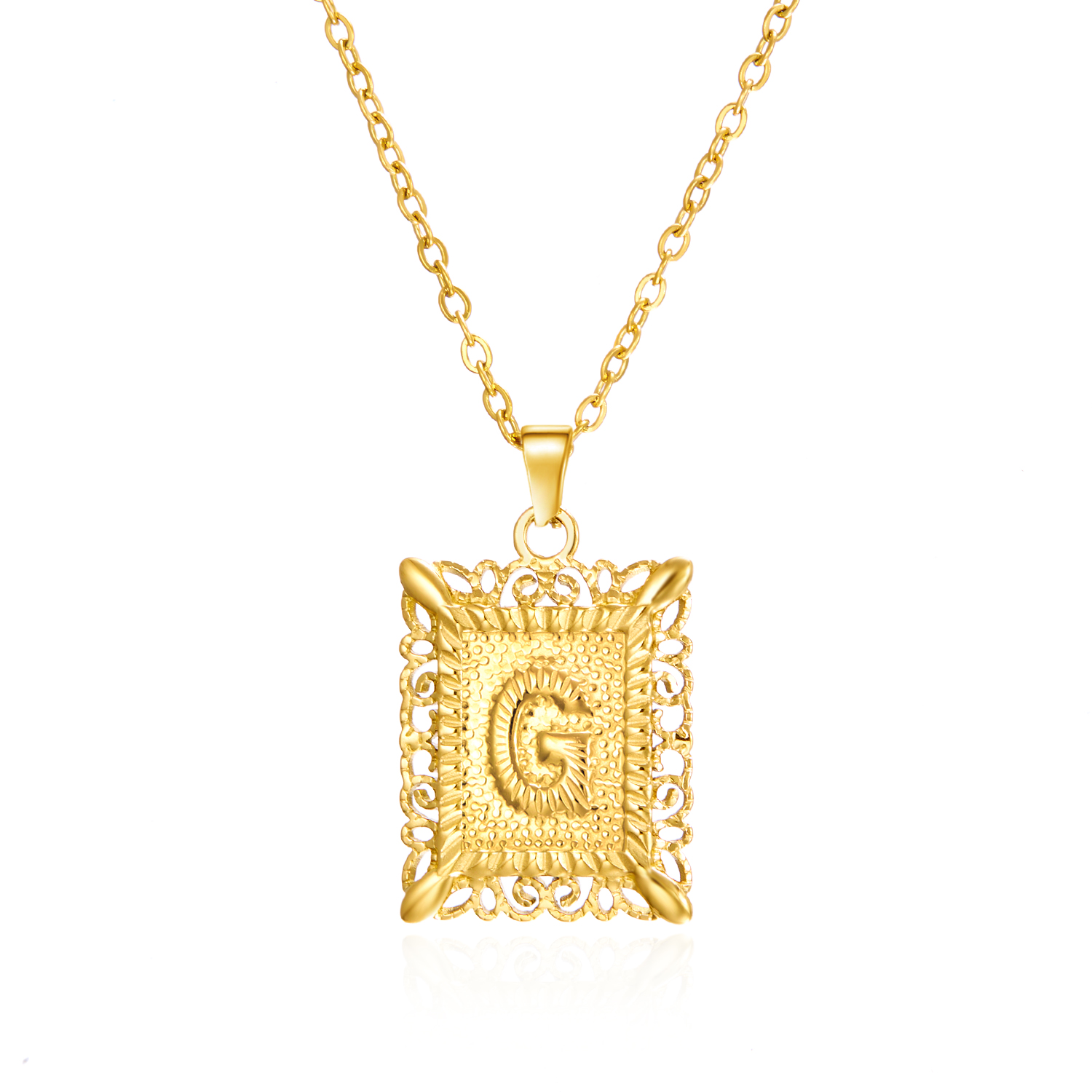 Stylish Gold Color Stainless Steel Initial Letter Necklace for Women & Men - 26 Alphabet Clavicle Chain Choker Jewelry Gifts for Birthdays & Parties - Image 9