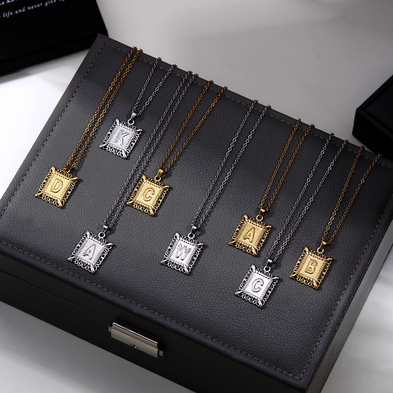 Stylish Gold Color Stainless Steel Initial Letter Necklace for Women & Men - 26 Alphabet Clavicle Chain Choker Jewelry Gifts for Birthdays & Parties - Image 20