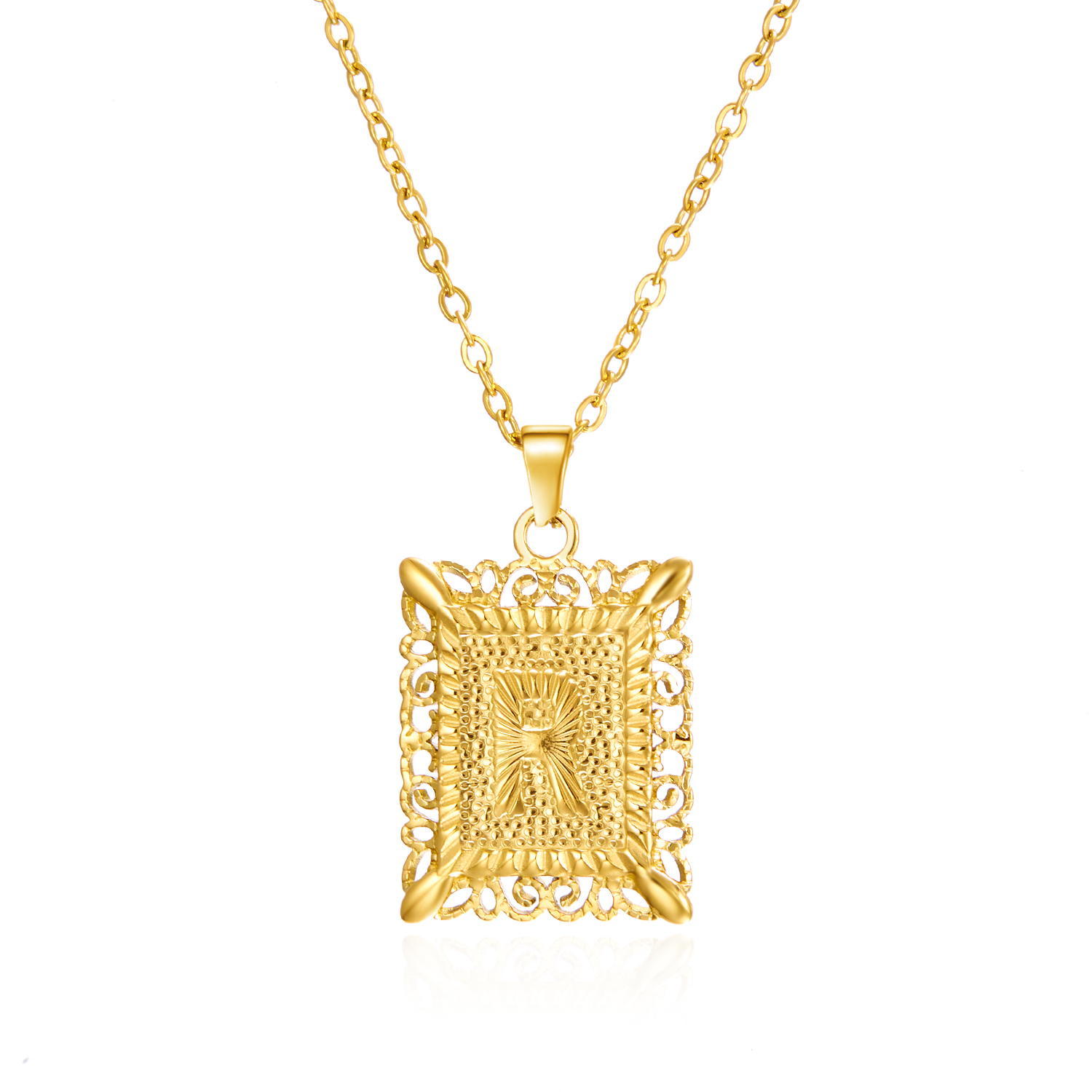 Stylish Gold Color Stainless Steel Initial Letter Necklace for Women & Men - 26 Alphabet Clavicle Chain Choker Jewelry Gifts for Birthdays & Parties - Image 21