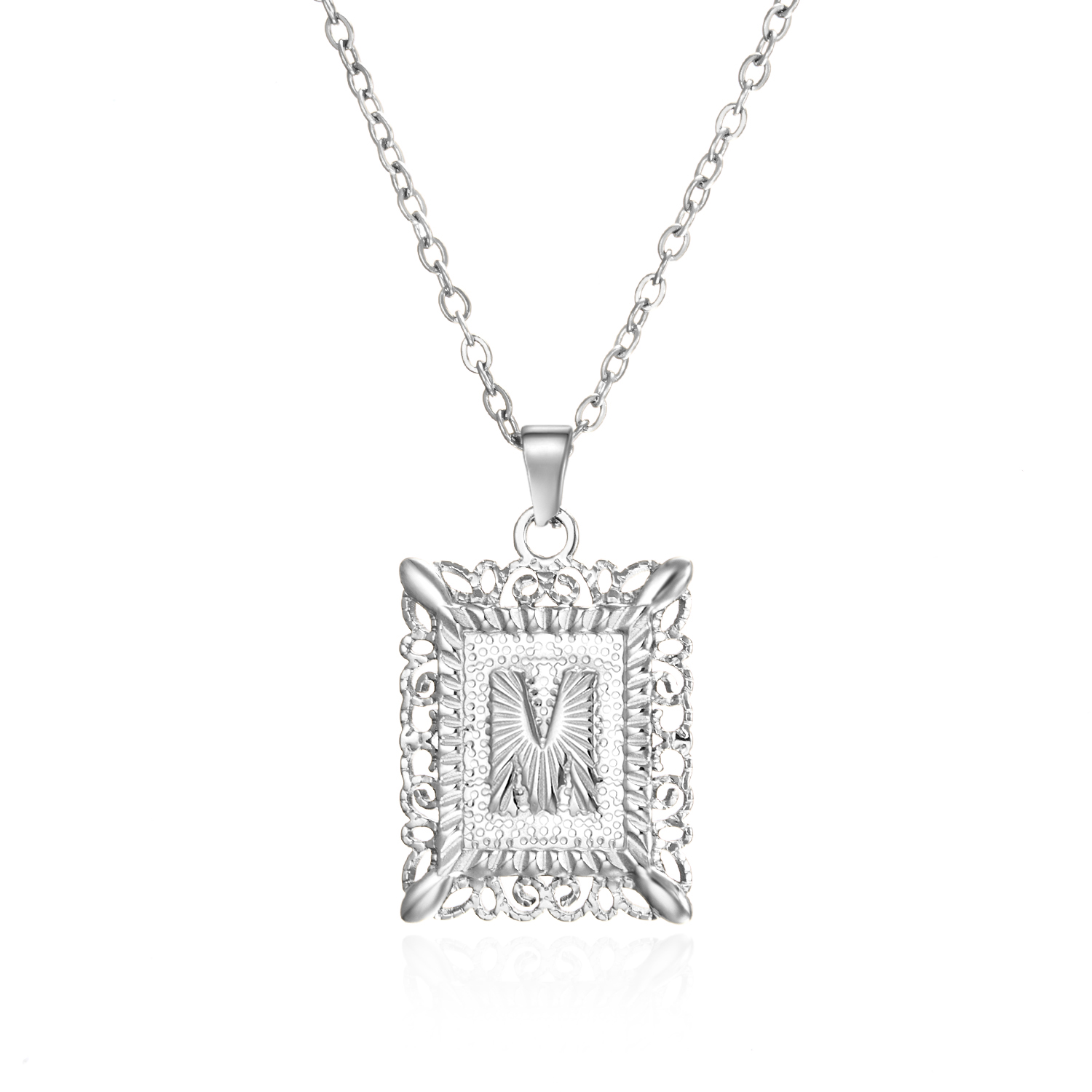 Stylish Gold Color Stainless Steel Initial Letter Necklace for Women & Men - 26 Alphabet Clavicle Chain Choker Jewelry Gifts for Birthdays & Parties - Image 37