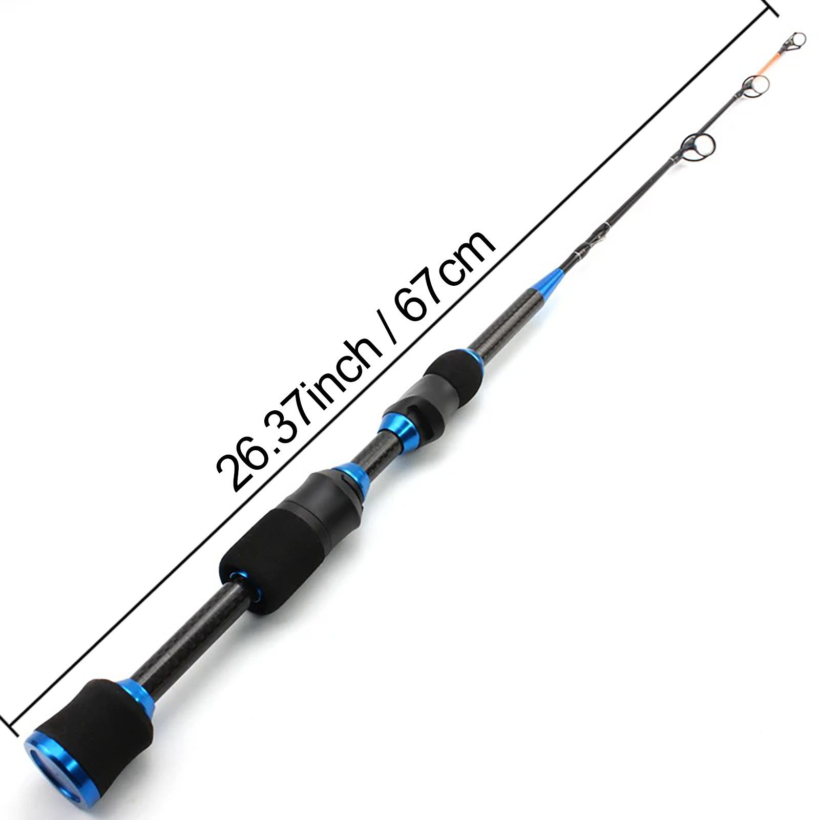 Two-Section Plug-in Winter Carbon Fishing Rod - Compact Lure for Portable Boat Fishing - Image 2
