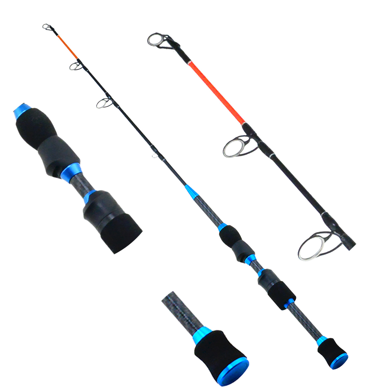 Two-Section Plug-in Winter Carbon Fishing Rod - Compact Lure for Portable Boat Fishing - Image 3