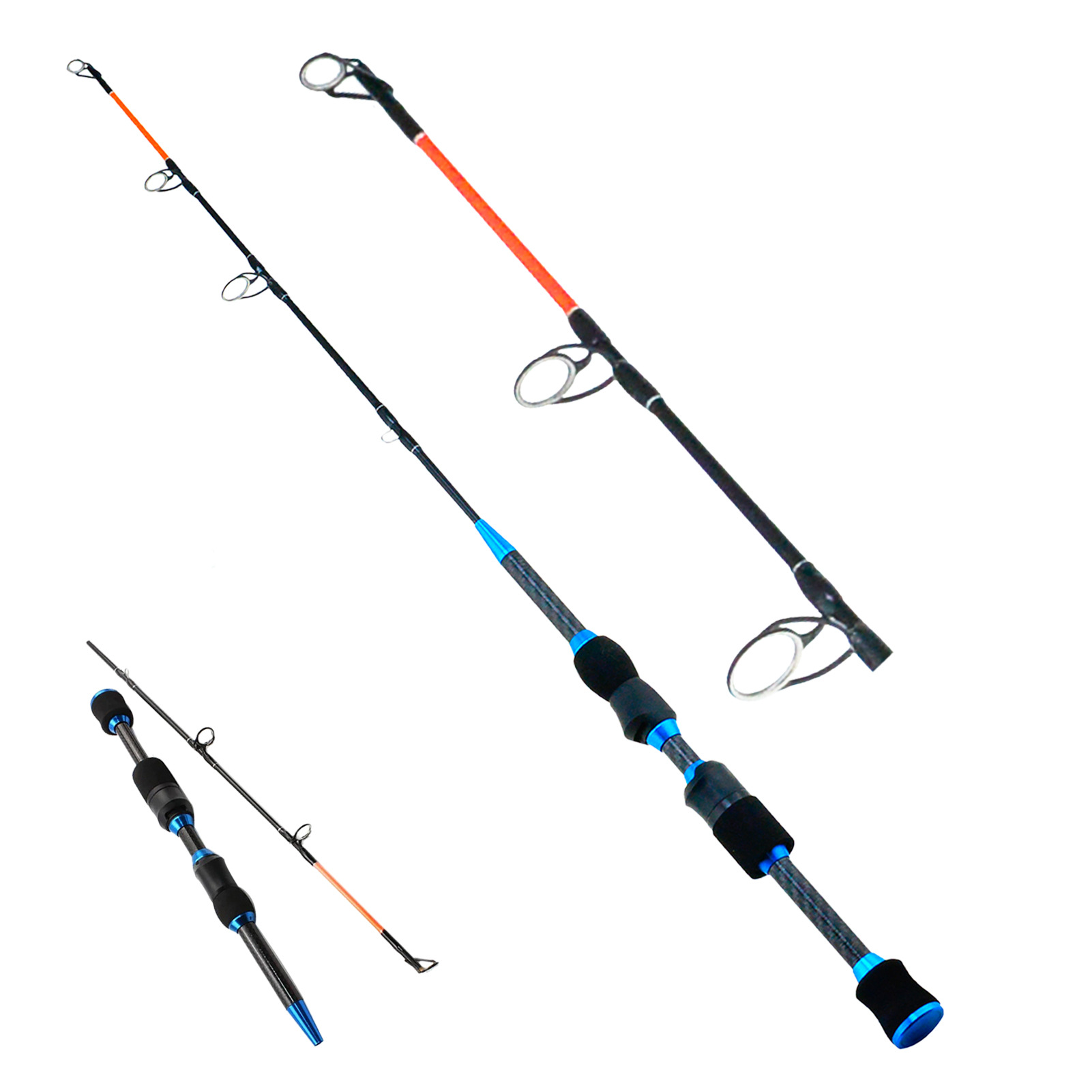 Two-Section Plug-in Winter Carbon Fishing Rod - Compact Lure for Portable Boat Fishing - Image 5