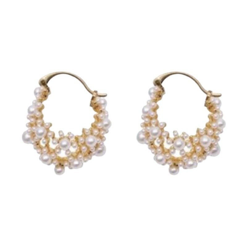 Unique 3D Hollow Pearl Earrings for Women - Special-Interest Design - Image 5