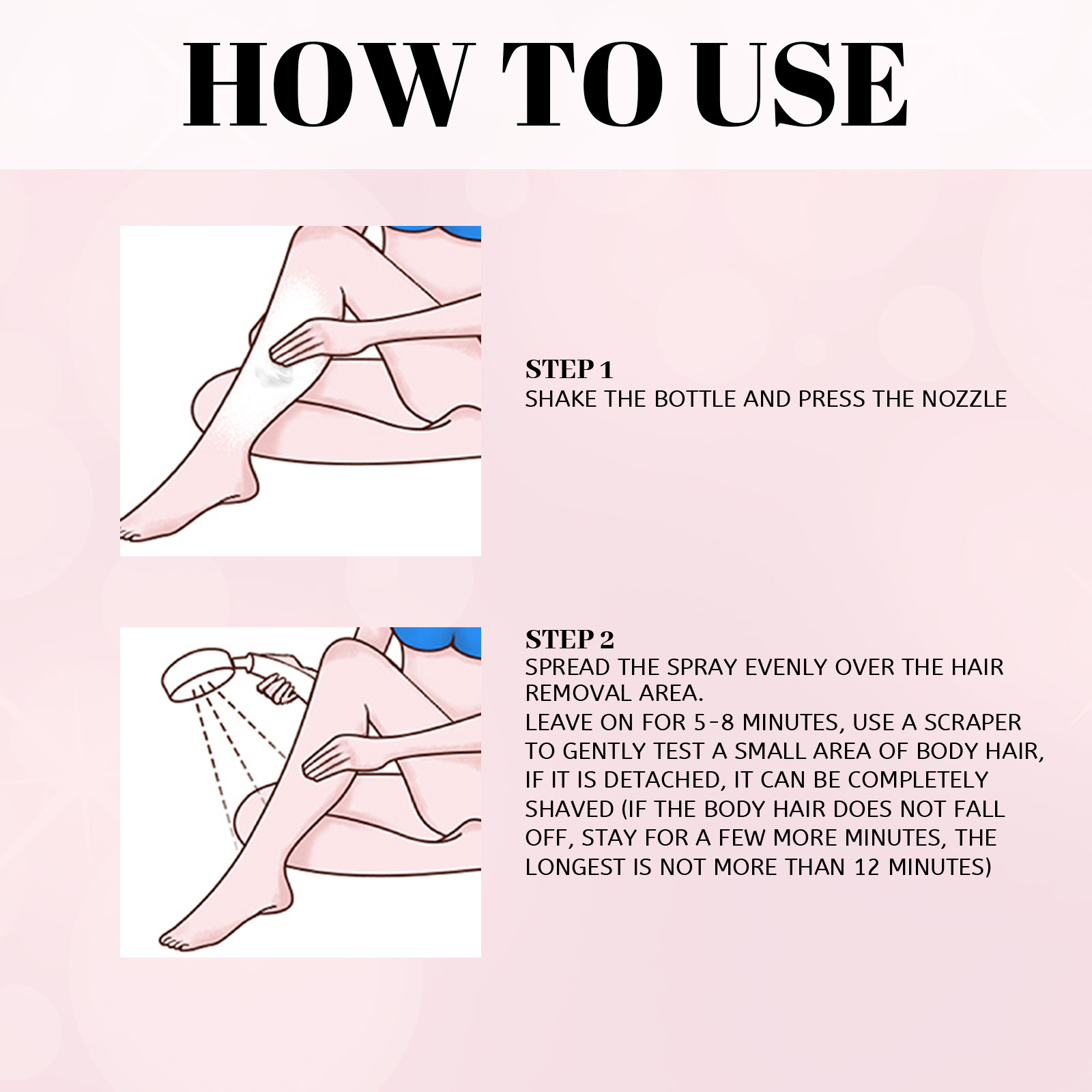 30ml 100ml Gentle Hair Removal Spray for Armpits & Legs - Non-Irritating Depilatory Foam Mousse & Cream - Image 8