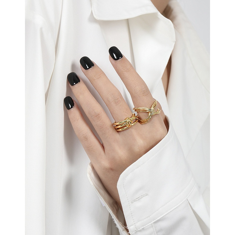 Trendy Multi-layer Line Winding Knotted S925 Sterling Silver Ring for Women – Unique Personality Design - Image 5
