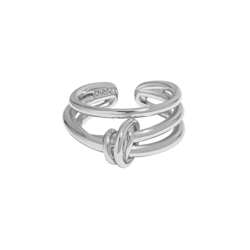 Trendy Multi-layer Line Winding Knotted S925 Sterling Silver Ring for Women – Unique Personality Design - Image 7