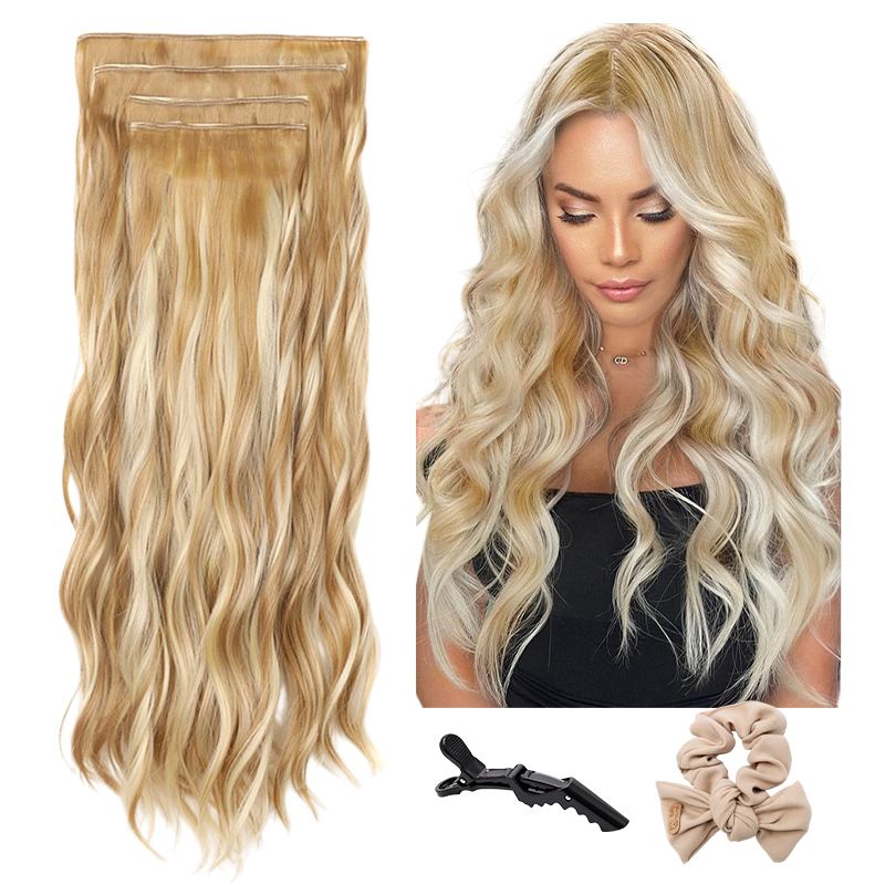 Holdbalance Clip-In Hair Extensions - Long Straight & Wavy Synthetic Hairpiece for Natural Look, Soft Texture, Perfect for Daily & Party Use - Best Fashion Accessories - Image 5