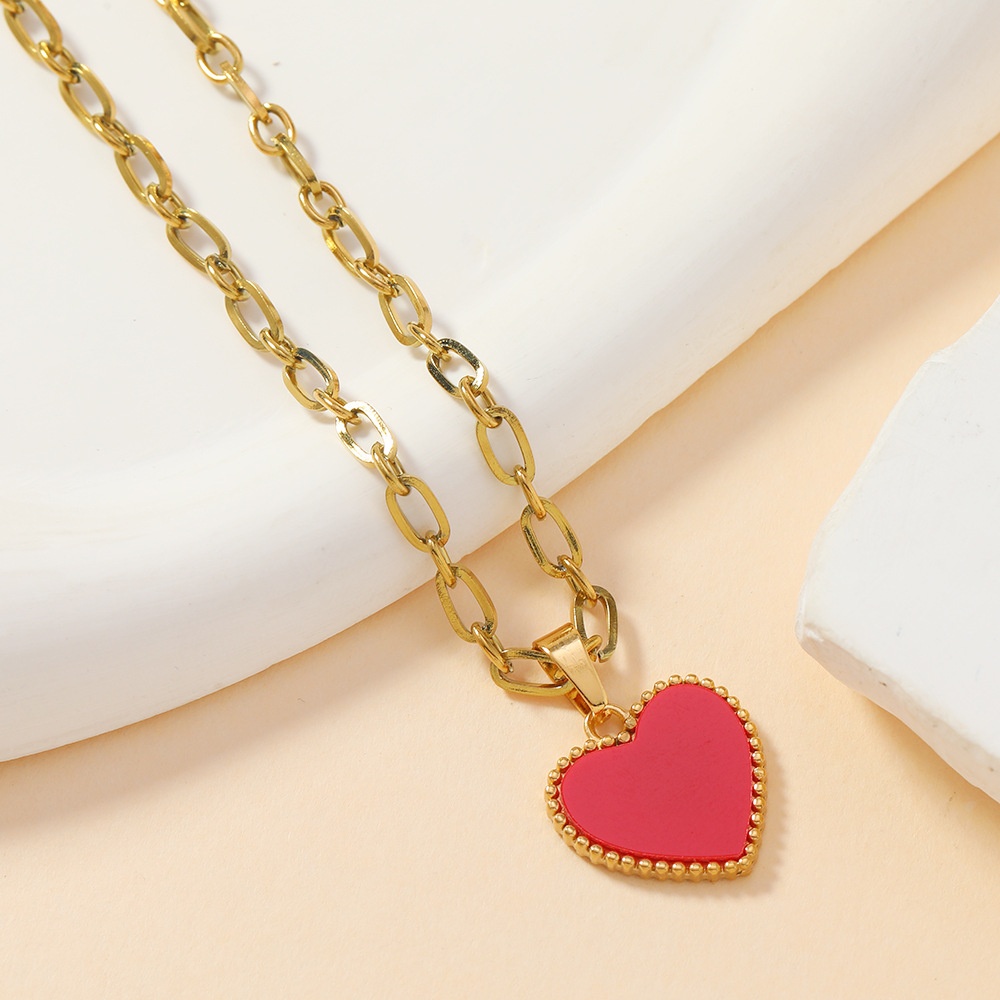 Stylish Single Pendant Stainless Steel Casting Ornament with Oil Drops - Image 10