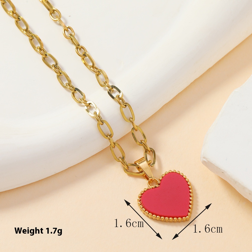 Stylish Single Pendant Stainless Steel Casting Ornament with Oil Drops - Image 13