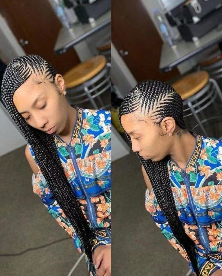 Long Straight Lace Wig with Dreadlocks - Premium Chemical Fiber Headgear - Image 2